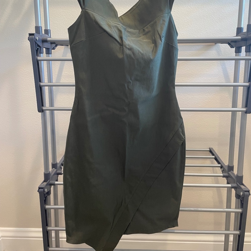 Olive Asymmetrical Dress